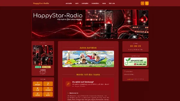Screenshot HappyStar-Radio – Desktop