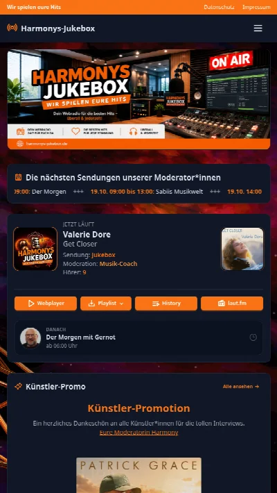 Screenshot Harmonys Jukebox – Tablet