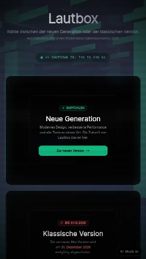 Screenshot Lautbox – Mobil