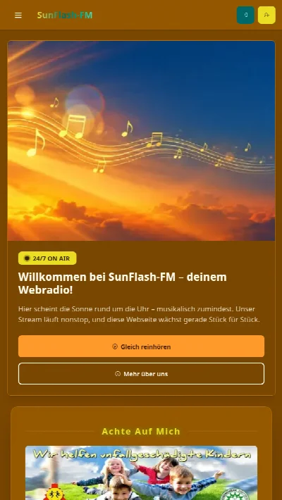 Screenshot SunFlash-FM – Tablet